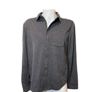 Men's VRST Gray Long Sleeve Button-Down Shirt Size L